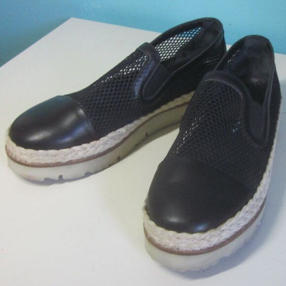 Makris Womens Size 8 / 38.5 Slip On Platform Espadrille Loafer Casual Shoes - Picture 2 of 14